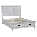 Franco Antique White Queen Storage Bed from Coaster - Luna Furniture