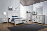 Franco Antique White Queen Storage Bed from Coaster - Luna Furniture