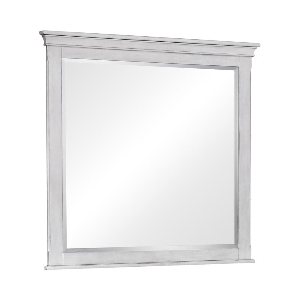 Franco Antique White Rectangular Mirror (Mirror Only) from Coaster - Luna Furniture