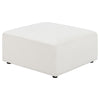 Freddie Upholstered Square Ottoman Pearl - 551643 - Luna Furniture