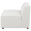 Freddie Upholstered Tight Back Armless Chair Pearl - 551641 - Luna Furniture