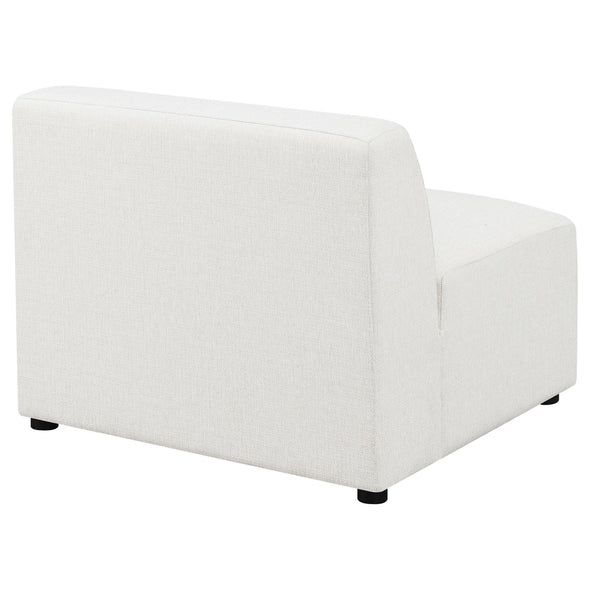 Freddie Upholstered Tight Back Armless Chair Pearl - 551641 - Luna Furniture