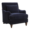 Frodo Upholstered Accent Chair with Turned Legs Midnight Blue - 902899 - Luna Furniture