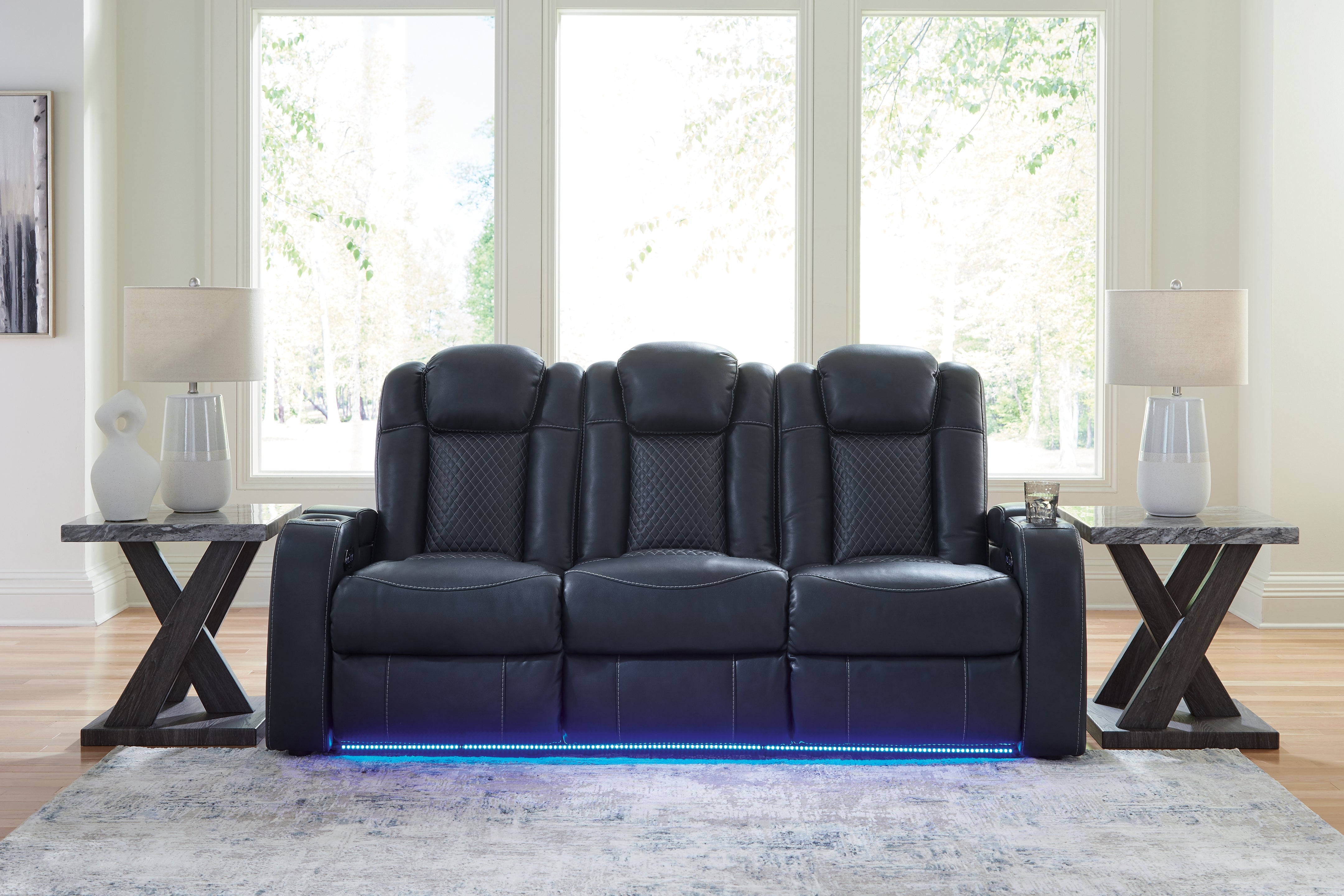 Fyne-Dyme Sapphire Power Reclining Sofa - Luna Furniture