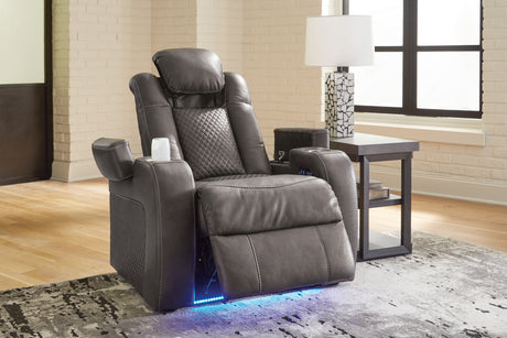 Fyne-Dyme Shadow Power Recliner from Ashley - Luna Furniture
