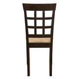 Gabriel Cappuccino and Tan Lattice Back Side Chairs, Set of 2 from Coaster - Luna Furniture