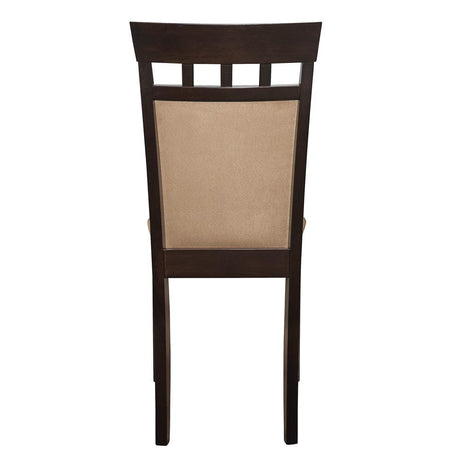 Gabriel Cappuccino and Tan Upholstered Side Chairs, Set of 2 from Coaster - Luna Furniture