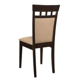 Gabriel Cappuccino and Tan Upholstered Side Chairs, Set of 2 from Coaster - Luna Furniture