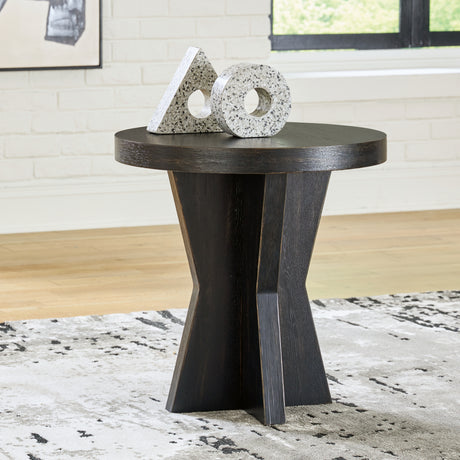 Galliden Black End Table - T841-6 - Luna Furniture