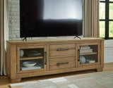 Galliden Light Brown 80" TV Stand - W841-68 - Luna Furniture