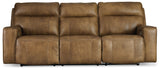 Game Plan Caramel Power Reclining Sofa - U1520615 - Luna Furniture