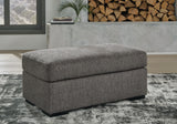 Gardiner Pewter Ottoman from Ashley - Luna Furniture