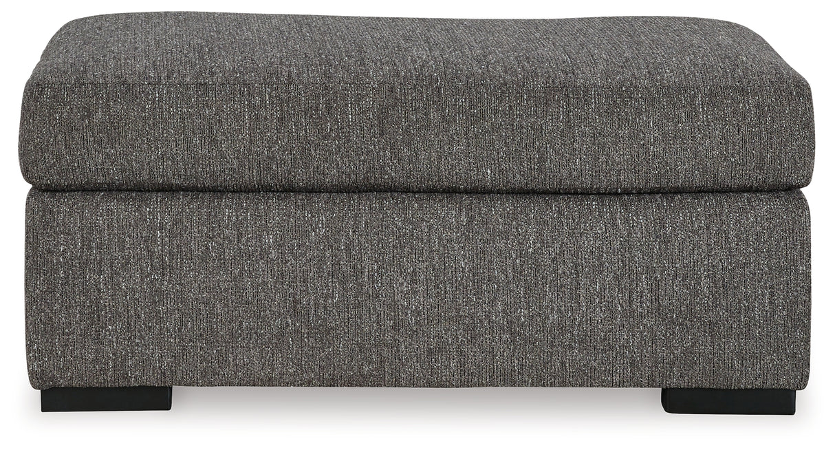 Gardiner Pewter Ottoman from Ashley - Luna Furniture
