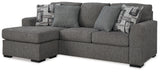 Gardiner Pewter Reversible Sofa Chaise from Ashley - Luna Furniture