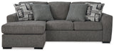 Gardiner Pewter Reversible Sofa Chaise from Ashley - Luna Furniture