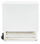 Gardoni White/Black Chairside End Table from Ashley - Luna Furniture