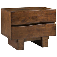 Genevieve 2-drawer Rectangular Nightstand Dark Brown - 207492 - Luna Furniture
