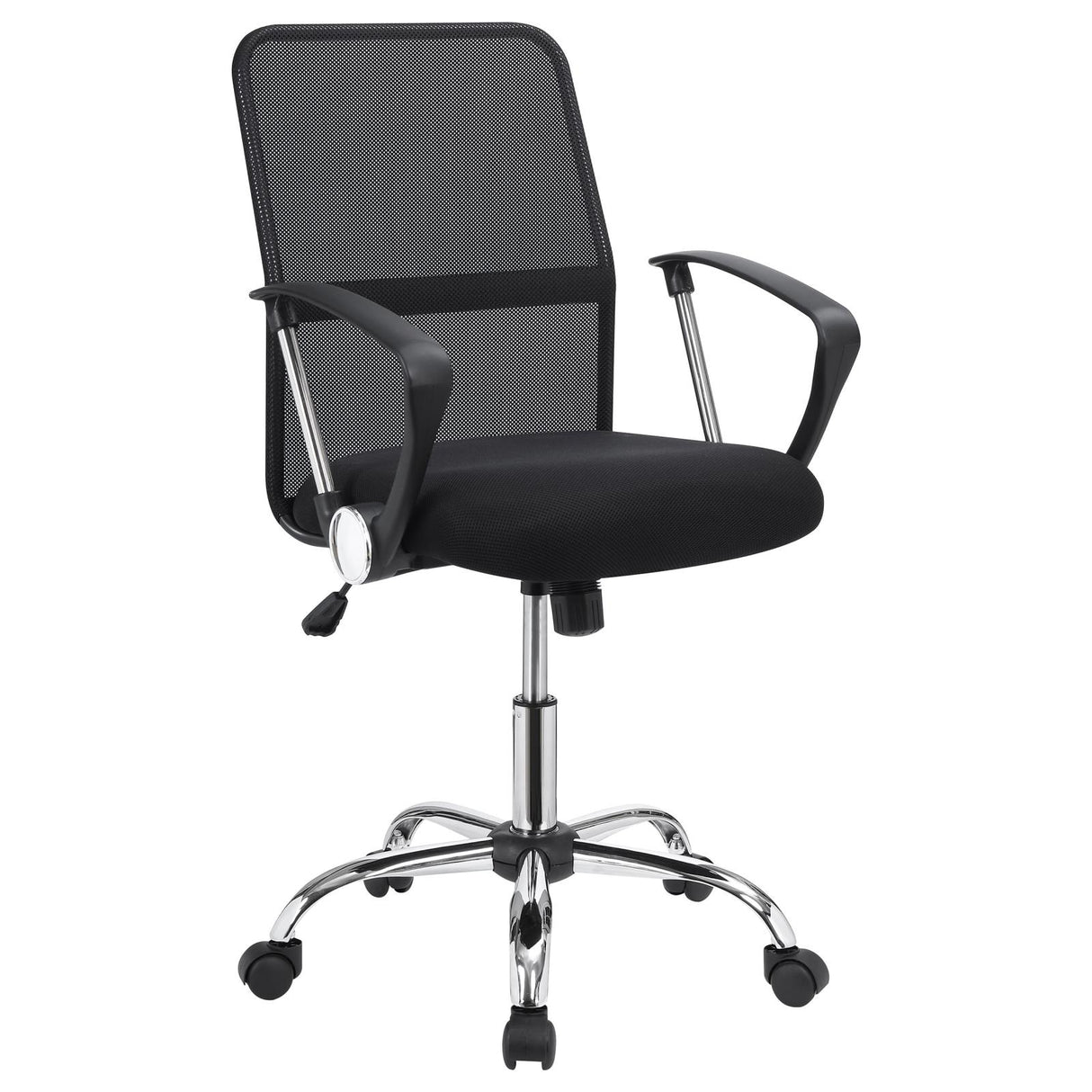 Gerta Office Chair with Mesh Backrest Black and Chrome - 801319 - Luna Furniture