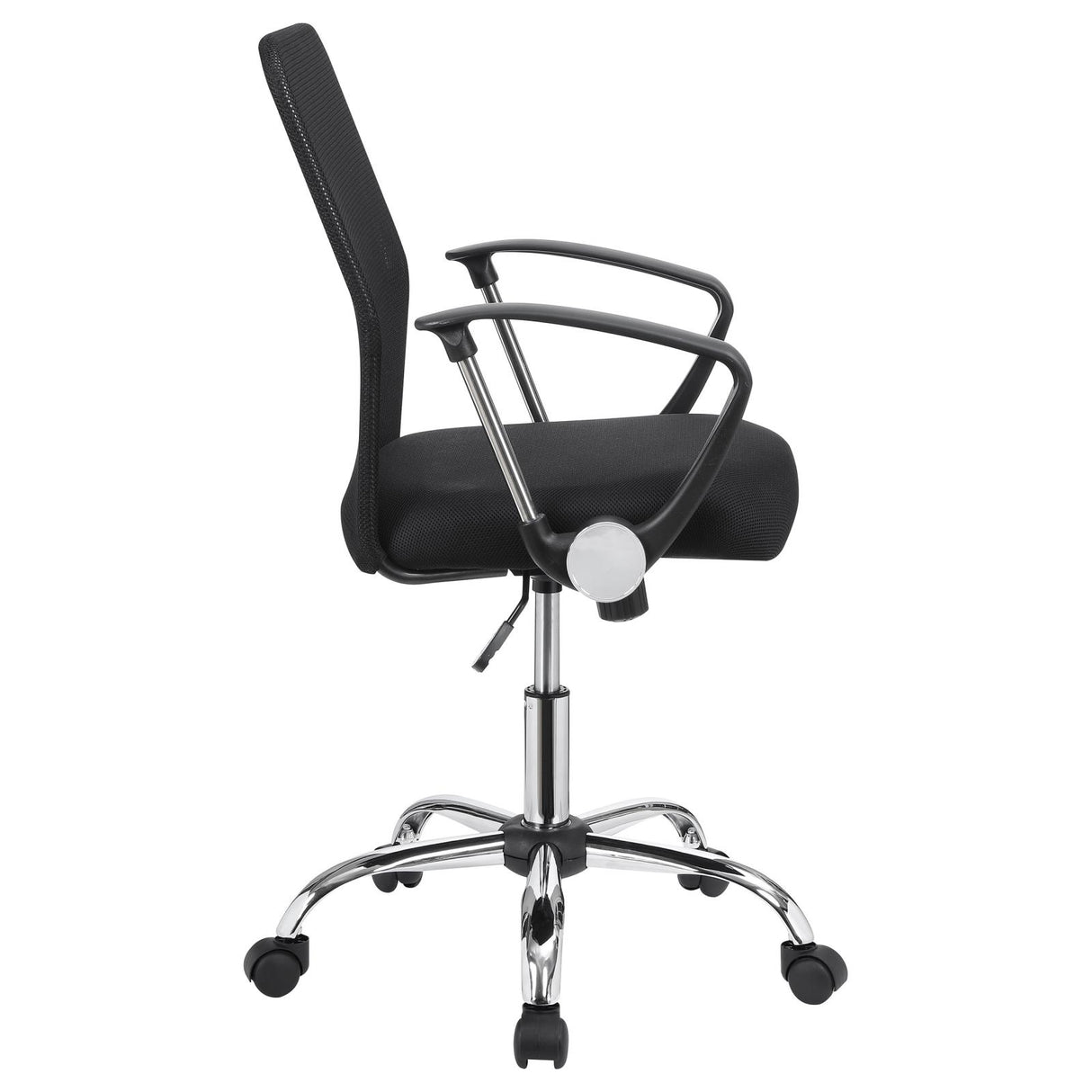 Gerta Office Chair with Mesh Backrest Black and Chrome - 801319 - Luna Furniture