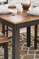 Gesthaven Natural/Brown Counter Height Dining Table and 4 Barstools (Set of 5) from Ashley - Luna Furniture