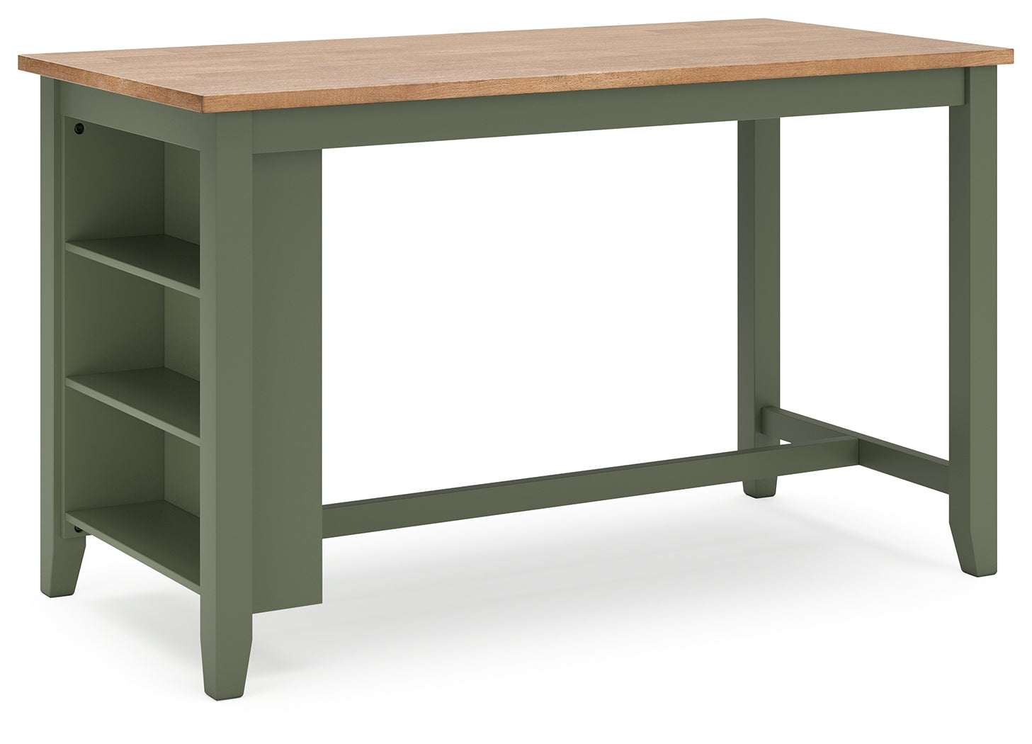 Gesthaven Natural/Green Counter Height Dining Table from Ashley - Luna Furniture
