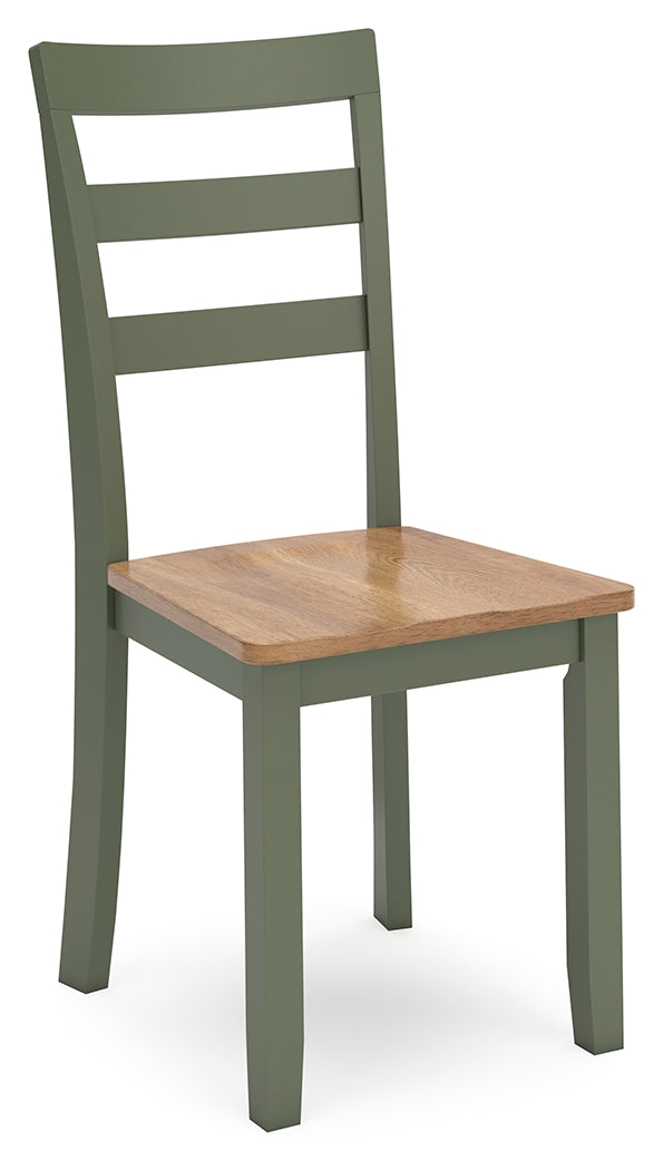 Gesthaven Natural/Green Dining Chair, Set of 2 from Ashley - Luna Furniture