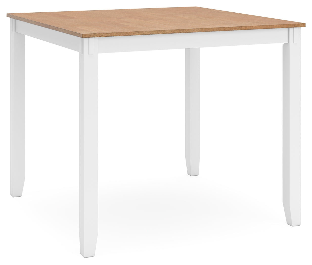 Gesthaven Natural/White Counter Height Dining Table and 4