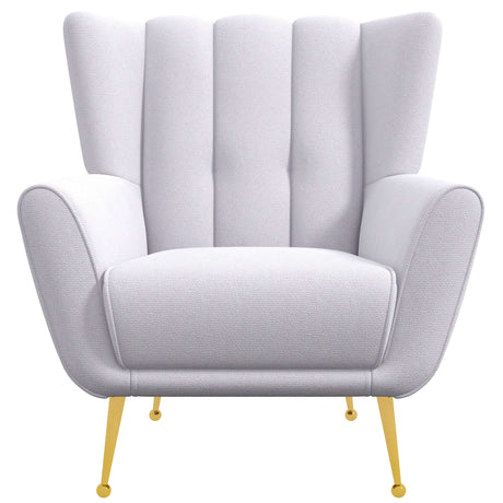 Gianna Mid-Century Modern Tufted French Boucle Armchair Light Grey - AFC00256 - Luna Furniture