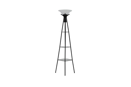 Gianni Versatile Shelf Tower Floor Lamp Charcoal Black - 901420 - Luna Furniture