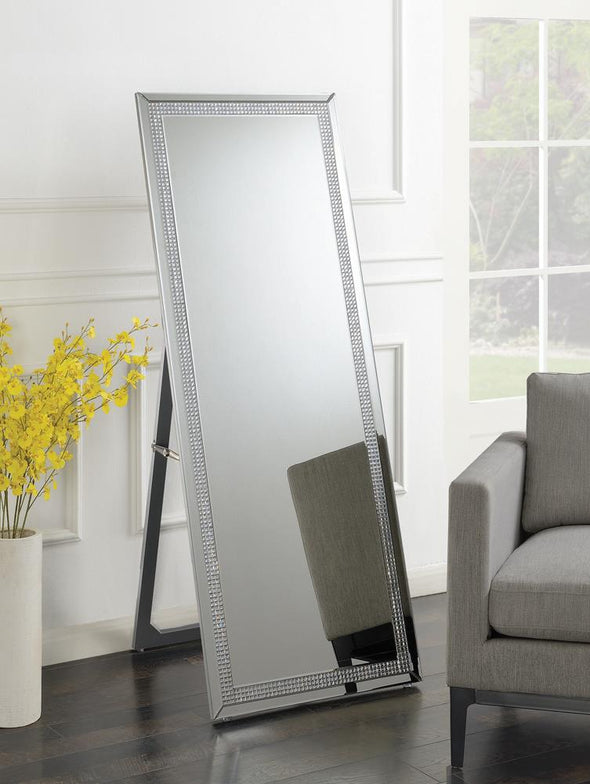 Giddish Cheval Floor Mirror Silver - 961420 - Luna Furniture