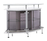 Gideon Crescent Shaped Glass Top Bar Unit with Drawer from Coaster - Luna Furniture