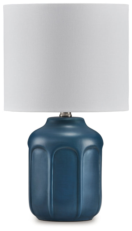 Gierburg Teal Table Lamp from Ashley - Luna Furniture