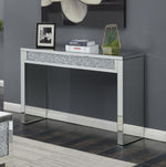 Gillian Rectangular Sofa Table Silver and Clear Mirror - 722499 - Luna Furniture