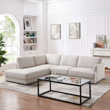 Glander Grey Linen LAF Sectional from Ashcroft Furniture - Luna Furniture