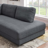 Glander Grey Linen LAF Sectional from Ashcroft Furniture - Luna Furniture