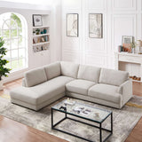 Glander Grey Linen RAF Sectional from Ashcroft Furniture - Luna Furniture