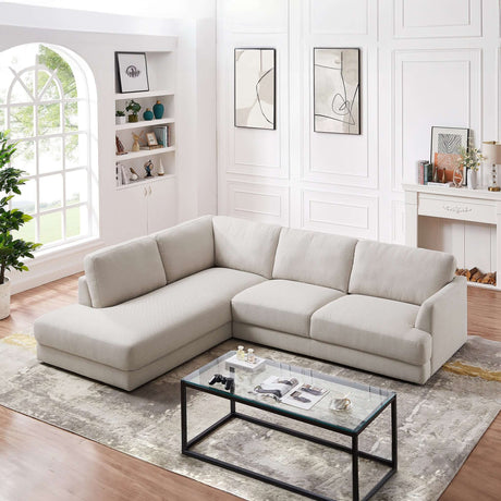 Glander Grey Linen RAF Sectional from Ashcroft Furniture - Luna Furniture