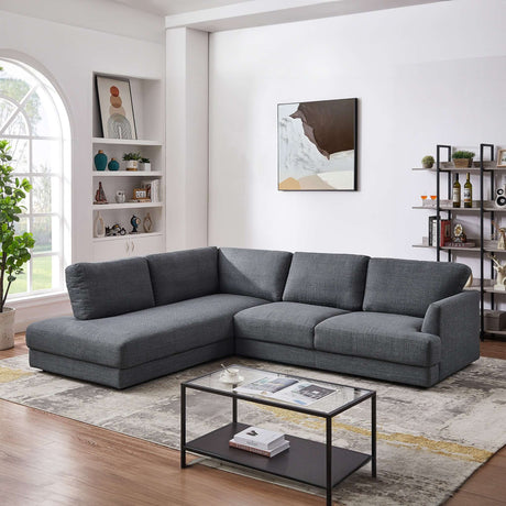 Glander Grey Linen RAF Sectional from Ashcroft Furniture - Luna Furniture