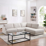 Glander Grey Linen RAF Sectional from Ashcroft Furniture - Luna Furniture