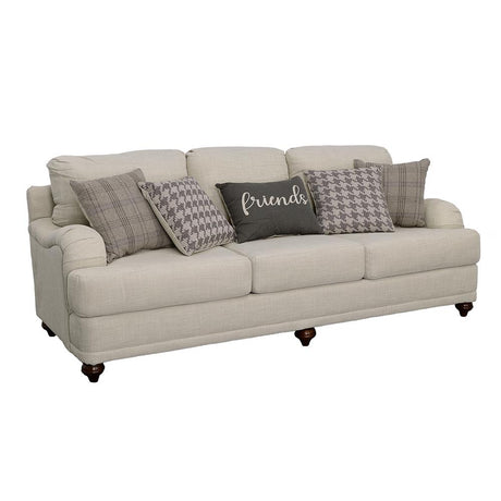 Glenn Light Gray Cushion Back Sofa from Coaster - Luna Furniture