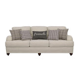 Glenn Light Gray Cushion Back Sofa from Coaster - Luna Furniture