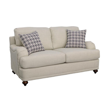Glenn Light Gray Recessed Arms Loveseat from Coaster - Luna Furniture