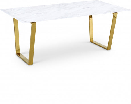 Cameron Gold Gold Dining Table from Meridian - Luna Furniture