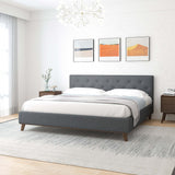 Graceville Dark Grey Platform Bed King - AFC00494 - Luna Furniture