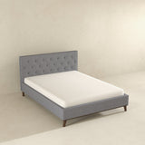 Graceville Mid-Century Modern Queen//King Light Grey Fabric Platform Bed King from Ashcroft Furniture - Luna Furniture