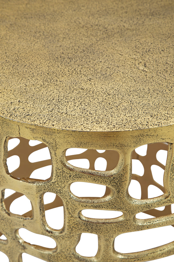 Gracylee Gold Finish Accent Table - A4000542 - Luna Furniture
