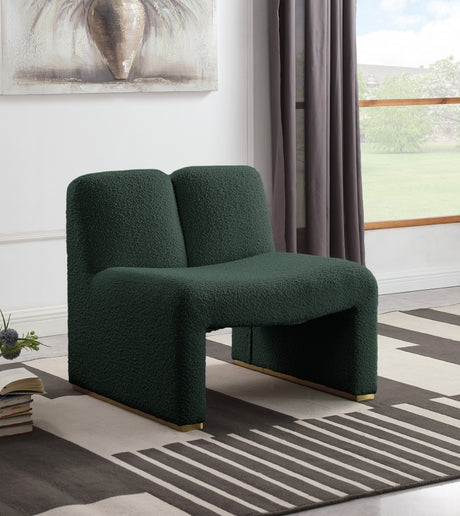Green Alta Boucle Fabric Accent Chair - 498Green - Luna Furniture