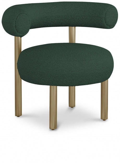Green Bordeaux Boucle Fabric Accent Chair - 494Green - Luna Furniture