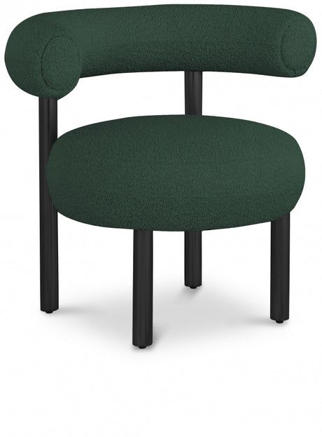 Green Bordeaux Boucle Fabric Accent Chair - 495Green - Luna Furniture