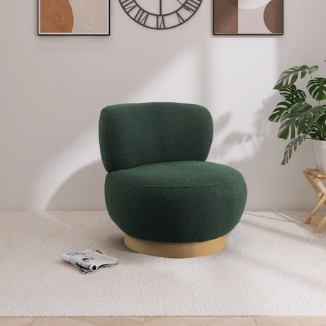 Green Calais Boucle Fabric Accent Chair - 556Green - Luna Furniture